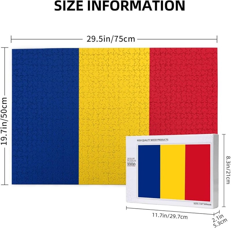 لغز علم رومانيا فايا 1000 قطعة 29.5 × 19.7 بوصة ديكور منزلي هدية - Image 3